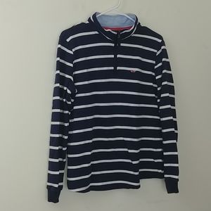 Vineyard Vines for Target Nautical Striped Pullover Medium Navy Coastal Preppy
